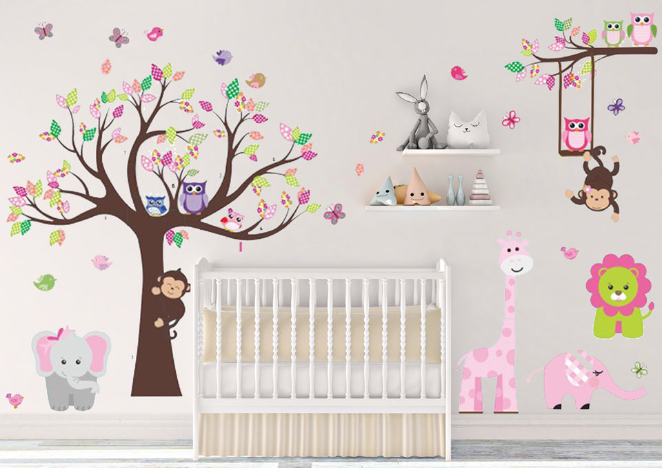 DEKOSH Baby Nursery Animal Alphabet Peel & Stick ABC Kids Wall