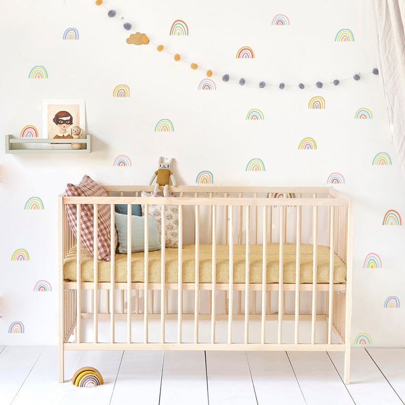 Boho Rainbow Wall Decal Decorations for Baby Nursery, Kids Party & Playroom