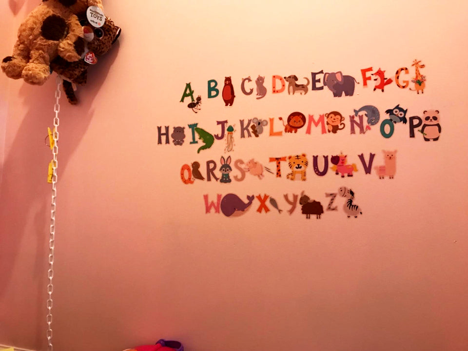 DEKOSH Alphabet Wall Decals - Colorful ABC Wall Stickers for Kindergarten,  Classroom & Baby Nursery