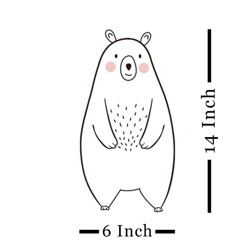 Large Size Bear & Other Animal Wall Stickers for Baby Nursery